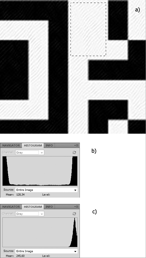 Увеличенный (300 %) фрагмент фотоизображения Q-code Увеличенный (300 %) фрагмент фотоизображения Q-code